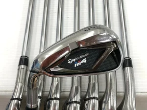 TaylorMade M4 lefty Iron Set 5-9,Pw,Aw,Sw 8pc Flex Stiff REAX 90 JP Steel - Picture 1 of 10
