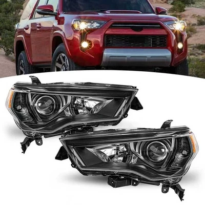 Juego de faros proyectores negros izquierda+derecha para Toyota 4Runner 2014-2020 Foto 1 de 4