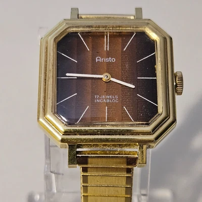 Orologio Vintage "ARISTO" Meccanico Antico 17J Lady 28X35 Swiss "Choco" di Forma - Imagem 1 de 4