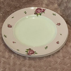 Royal Albert Set Of 3 New Country Rose - Pink - Dinner Plates 10 5/8” - Picture 1 of 6