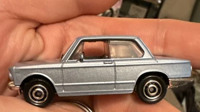 Matchbox 1969 BMW 2002 Light Blue Metallic w/Chrome Hub Spoke 1:64 NM - Image 1 of 4