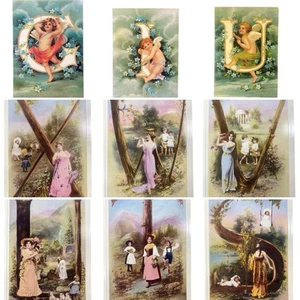 Vintage Litho Print Postcards Huge Lot Of Cards Art Nouveau Alphabet for Resale - Picture 1 of 19