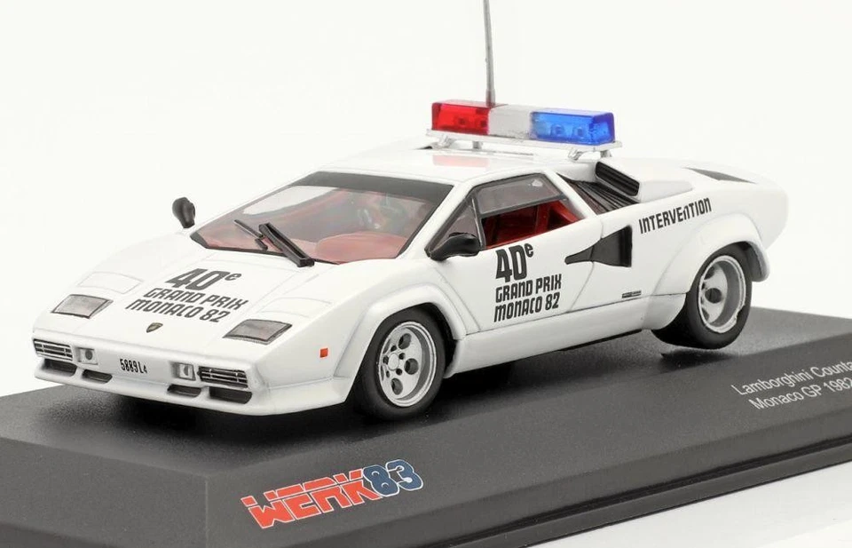 1/43 1982 Lamborghini Countach F1 Safety Car - Monaco Grand Prix - White | — 第 1/1 张图片