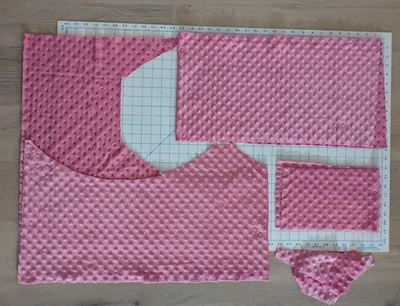 tela minky rosa con hoyuelos puntos pequeña yarda, 3+ piezas ver foto para tallas Foto 1 de 3