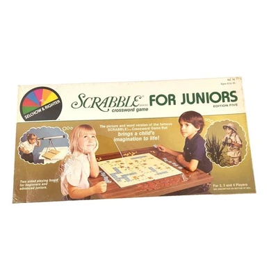 1982 Scrabble For Juniors Board Game Edition 5 Cheftain Selchow Vtg SEALED - Image 1 of 4