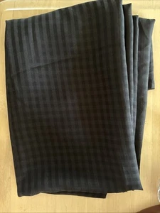 2 Yds x 1.5 Yd One piece Fashion Fabric Black Sheer Chiffon Plaids Texture - Picture 1 of 3