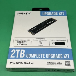 PNY 2TB Complete Upgrade Kit PCIe NVME Gen4 x 4 - BRAND NEW SEALED! - Photo 1/2