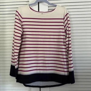 Spartina 449 Yacht Club Top Womens L Daufuskie Island LS Striped Shirt Very Soft - Picture 1 of 11