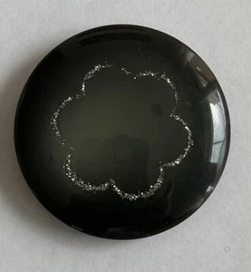 Vintage bottoni GIOIELLO autentici FABORE GRIGIO PERLACEO e ARGENTO diam cm 1,7 - Foto 1 di 2