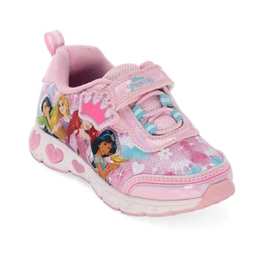 New Disney Princess Toddler Girls Light up Sneakers 6 7 8 9 10 11 12 - Picture 1 of 4