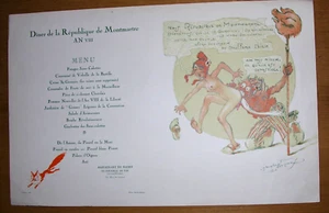 Dîner de la République de Montmartre AN VIII. Neumont. Restaurant du Radio 1930. - Bild 1 von 1