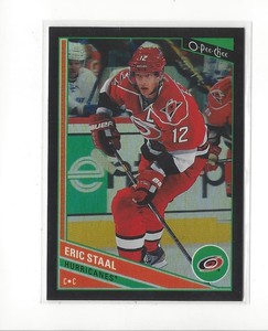 2013-14 O-Pee-Chee Black Rainbow #302 Eric Staal Hurricanes 001/100 