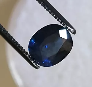 .88 Ct Natural Blue Sapphire Oval Shape Loose Stone Gemstone 6.18 x 5.20 mm # - Picture 1 of 5