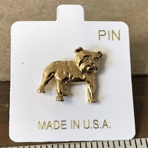 Bulldog Gold Tone Lapel Hat Tie Pin. Made In U.S.A. - Picture 1 of 3