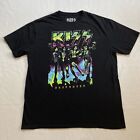 Kiss Destroyer T Shirt Men’s L Short Sleeve Official Item Neon Black
