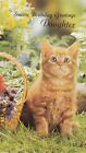 Daughter Happy Birthday Vintage 1970's Greeting Card Ginger Kitten Garden Cat