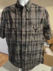 Harley Davidson Men’s Harley Motorclothes  Button Front Short Sleeve Large - Picture 1 of 5
