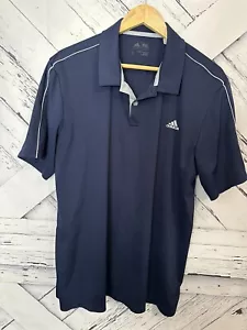 Adidas Climachill trockene Passform Stretch Golf Poloshirt marineblau & grau Herren groß - Bild 1 von 9