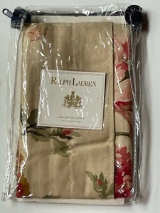 1 NEW! RARE Ralph Lauren *Sussex Gardens EURO Pillow SHAM Sateen Neutral FLORAL - Picture 1 of 9