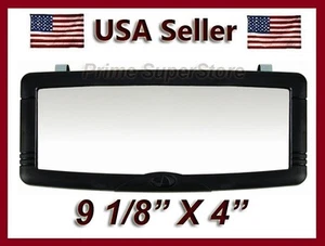 New Large Black Clip On Sun Visor / Vanity Mirror For Car / Truck Automobile RV - Picture 1 of 2