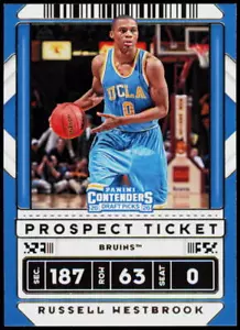 Selecciones del draft Panini Contenders 2020 #3b Russell Westbrook UCLA Bruins #3 - Imagen 1 de 2