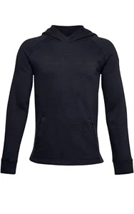 Under Armour Boys Project Rock Charged Cotton Fleece Hoodie Pullover Black Sz S - Picture 1 of 9