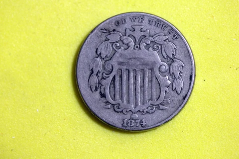 Estate Find 1874 - Shield Nickel W/CENTS!!  #J24846 Cover