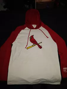 MLB St Louis Cardinals Long Sleeve Hoodie T Shirt Size XL - Picture 1 of 4