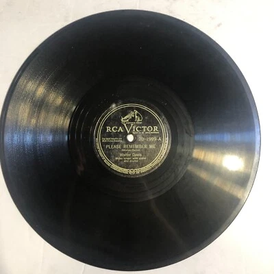 Walter Davis 78 rpm 10" record  Please Remember Me / New B &O Blues - Image 1 of 2