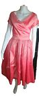 pinup couture  Satin Hoop Full Skirt dress. Rockabilly 1950s Reproduction S