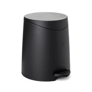 Superio kleines modernes Pedal Step On 2er-Pack Mülleimer mit Deckel 3 Liter schwarz - Bild 1 von 9