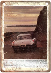 Metal Sign - 1960 Chevrolet Corvette Auto Ad - Vintage Look Reproduction A10358 - Picture 1 of 2
