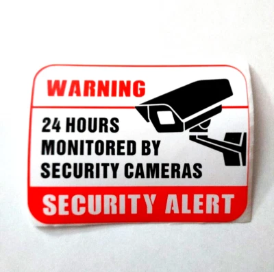 17 Security Camera CCTV Surveillance Stickers  2  Video Warning Decal Notices - Image 1 of 3