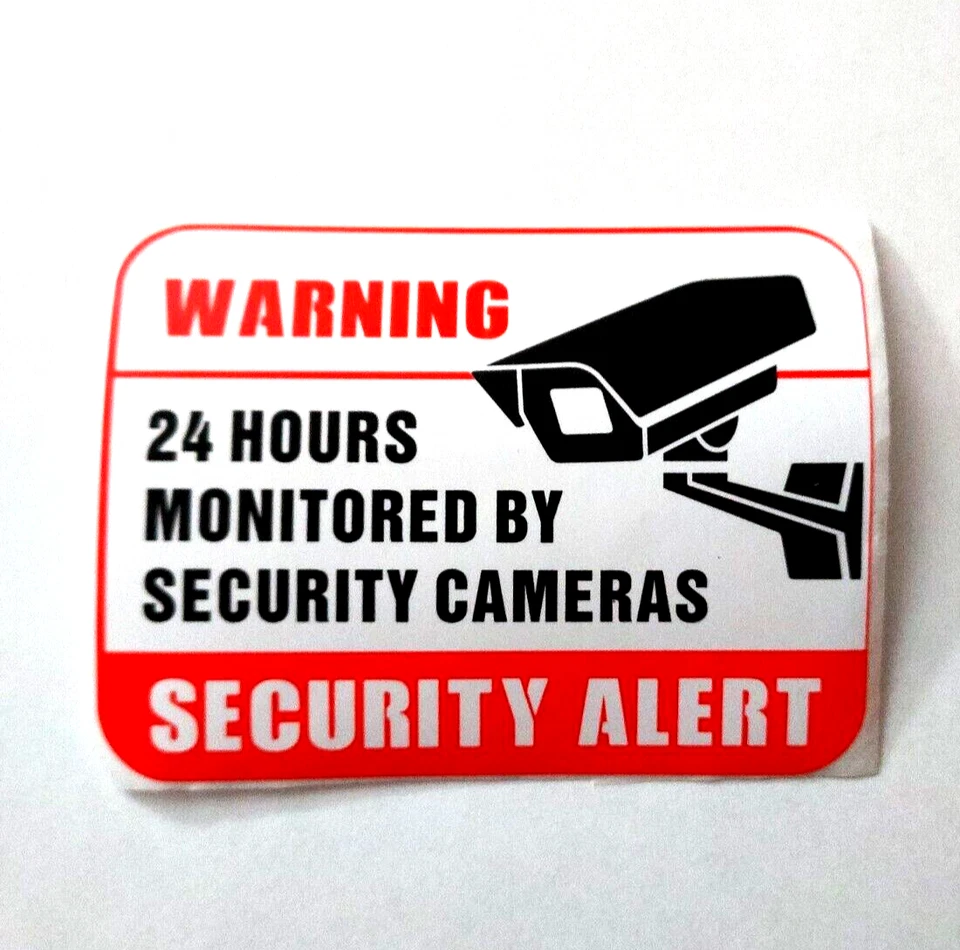 17 Security Camera CCTV Surveillance Stickers  2  Video Warning Decal Notices - Image 1 of 3