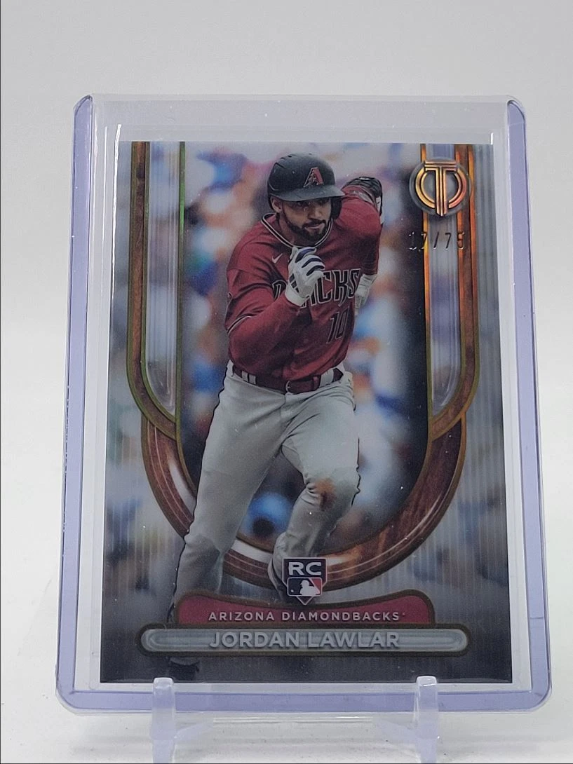 JORDAN LAWLAR 2024 TOPPS TRIBUTE BASEBALL ROOKIE GOLD RC /75 Q1039