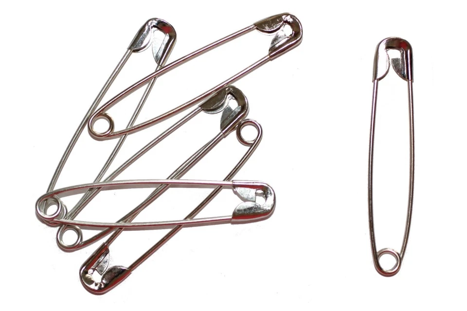 Sicherheitsnadeln, 60mm - 50 Stück - große Sicherheitsnadeln für Büro, Basteln - Bild 1 von 1