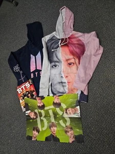BTS Lot 2 Hoodie (large*) Magazine with poster KPOP - Picture 1 of 9