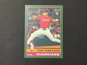 2025 TOPPS HERITAGE BASEBALL - ERIK SABROWSKI - 66 - SSP - DARK GREEN - ROOKIE - Picture 1 of 2