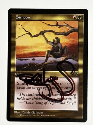 MTG Magic Simoon Signed Artist Proof x1 Visions VIS Randy Gallegos - Image 1 of 2