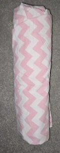 Pottery Barn Kids Fitted Crib Sheet Pink White Zigzag Stripes Organic... - Picture 1 of 5