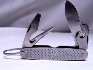 1974 Vintage US Military Camillus Stainless Steel Folding Pocket Knife - Picture 1 of 12