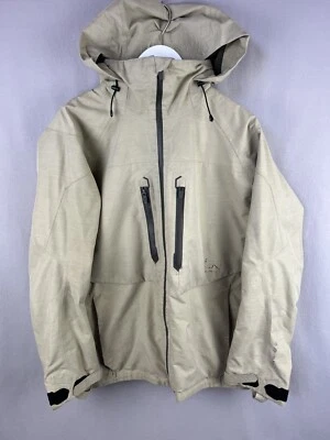 Burton AK 2L Stagger Jacket Mens Small Gore-tex Full Zip Snowboarding Beige Logo - Image 1 of 4