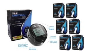 TRUE Metrix GO Blood Glucose Meter kit Plus Metrix 300 Test Strips - Picture 1 of 4