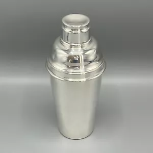 More details for antique silver plated cocktail shaker english quality art deco period vintage