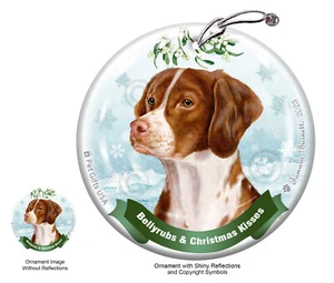Bellyrubs & Kisses Ornament - Orange and White Brittany 050 - Picture 1 of 1