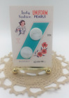 Vintage Lady Fashion Pearl Buttons on Card FH 138 Nurse Uniform