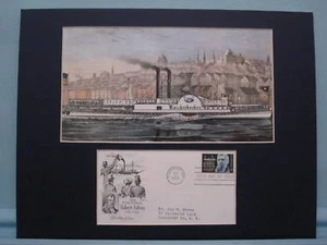Robert Fulton & his Steamship and the First Day Cubierta de su propio sello - Imagen 1 de 1