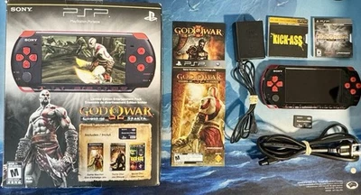 Sony PSP 3000 God of War Entertainment Pack Red & Black - Boxed Almost Complete - Image 1 of 4