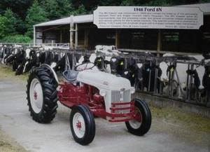 Ford 8N 8 N Traktor Vintage Kalender Bild Wandbild Land Landwirtschaft Kühe Deko - Bild 1 von 2