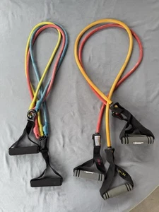 “Fitness Gear” Tube SPRI Resistance Bands- Multi Interchangeable & 20lb + 30lb - Picture 1 of 12
